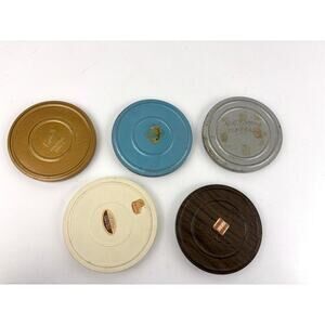 VTG Lot of 5 Round Film Reel Case 8mm Compco Super 8 Empty